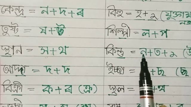 যুক্তাক্ষৰ(Assamese combined letters) For class2/3/4and5 смотреть онлайн