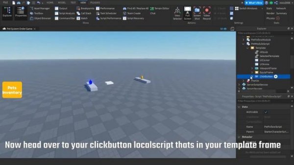 [PET EQUIP]How to make an Advance Pet System In Roblox Studio Part 5