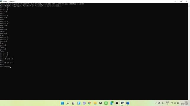 Comparison, Logical and Bitwise Operator | Python Tutorial#2 смотреть онлайн