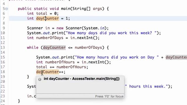 Java Loops - global vs local variables смотреть онлайн