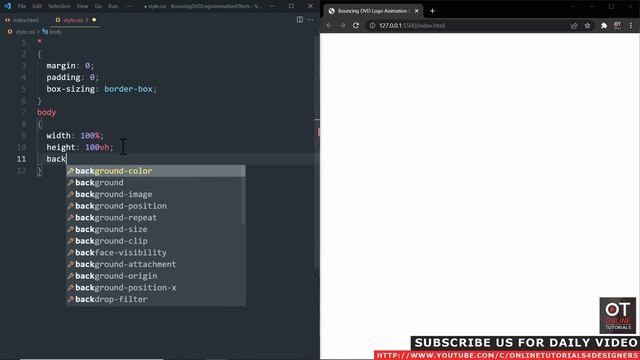 Bouncing DVD Logo Animation With Html CSS Only @OnlineTutorialsYT смотреть онлайн