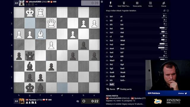 Titled Tuesday z arcymistrzem Paklezą смотреть онлайн