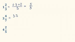 Как преобразовать смешанную дробь в неправильную