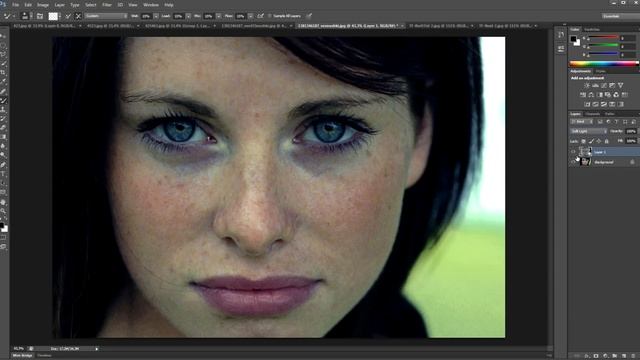 Ретушь лица в Фотошопе CS6: как убрать веснушки и морщины УНИКАЛЬНЫЙ СПОСОБ! смотреть онлайн