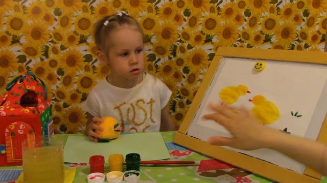 #Занятие для #детей 3-4 лет/Чудесные жёлтые пушистики! #Drawing chicks #繪製小雞 смотреть онлайн