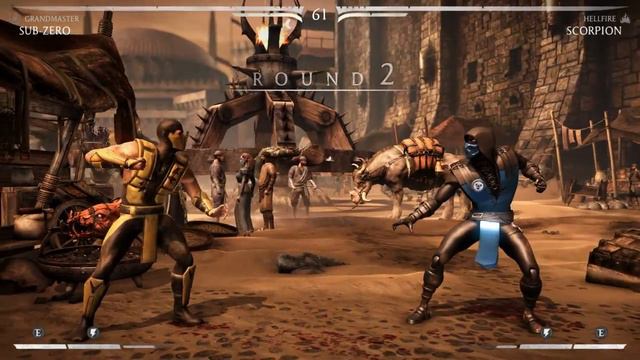 Mortal Kombat X - Blue Steel Sub Zero VS Scorpion VS Battle Gameplay PC смотреть онлайн