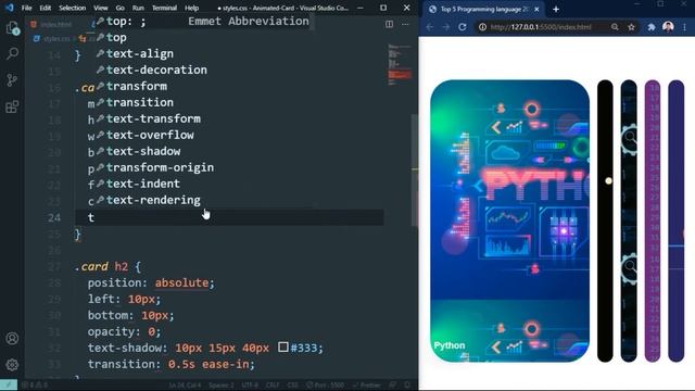 CSS Animated Responsive Card - HTML CSS & JavaScript 2021 смотреть онлайн