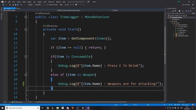 S.O.L.I.D Design Patterns - Unity - Liskov Substitution Principle смотреть онлайн