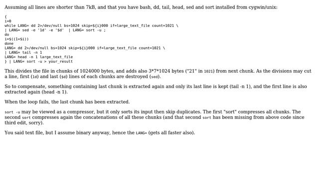 Remove duplicate lines from a very large text-file (2 Solutions!!) смотреть онлайн