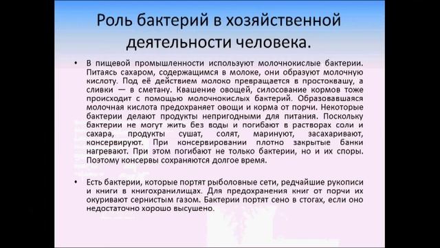 Роль бактерий. Биология 5 класс смотреть онлайн