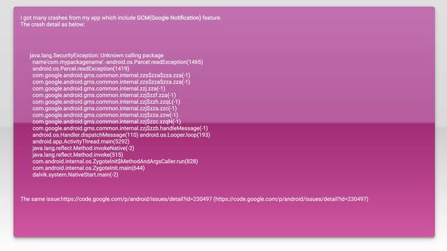 java.lang.SecurityException: Unknown calling package name, com.google.android.gms.common.interna... смотреть онлайн