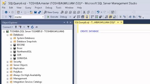 COMO CREAR Y ELIMINAR UNA BASE DE DATOS EN SQL SERVER 2017 смотреть онлайн