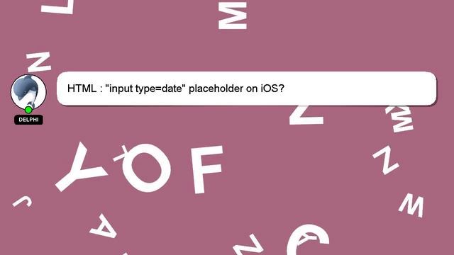 HTML : "input type=date" placeholder on iOS? смотреть онлайн