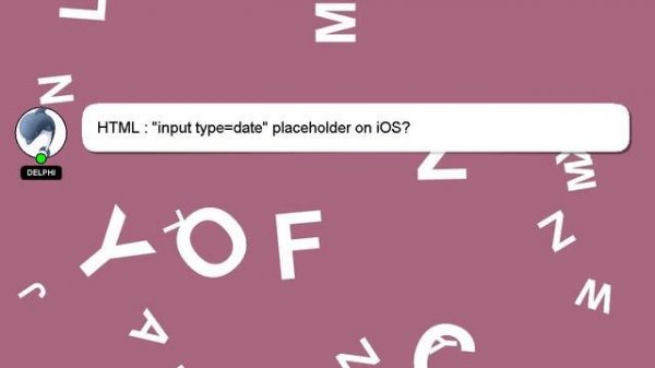 HTML : "input type=date" placeholder on iOS?
