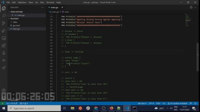 Belajar Golang 4, Memakai If Else, Switch Case | #NgilmuNgoding #7 смотреть онлайн