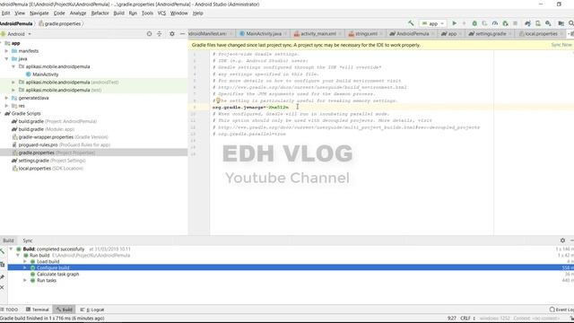 Android Studio : Membuat Project Baru, File Class Java, Layout XML Baru & Gradle смотреть онлайн