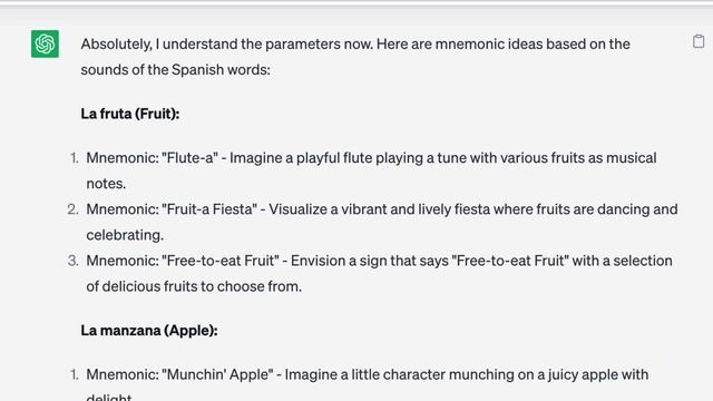 Using Chat GPT to create Mnemonics to learn Languages смотреть онлайн