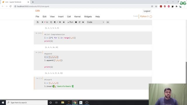 Introduction to Lists | Sohum Gakhar | GeeksforGeeks Python смотреть онлайн