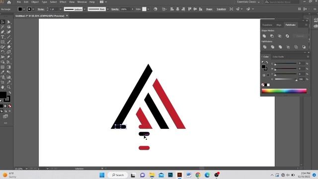 How to create logo in illustrator & apply mockup in Photoshop | AN Illustrative смотреть онлайн