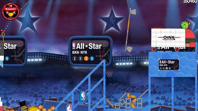 Ham Dunk 4-9 | Score 167500 | Angry Birds Seasons смотреть онлайн