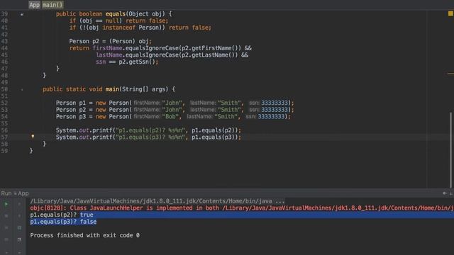 Java Tutorial - equals() vs. hashcode() смотреть онлайн