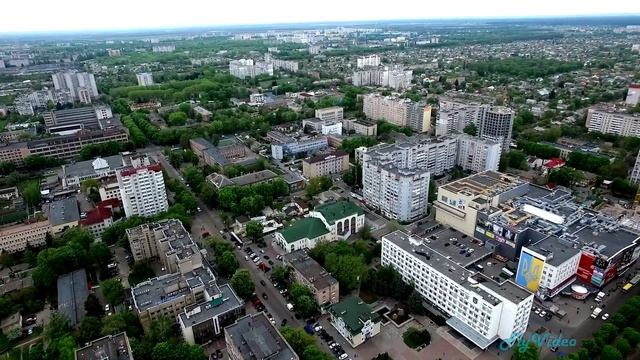 Місто Черкаси. Україна. Панорама з повітря. смотреть онлайн