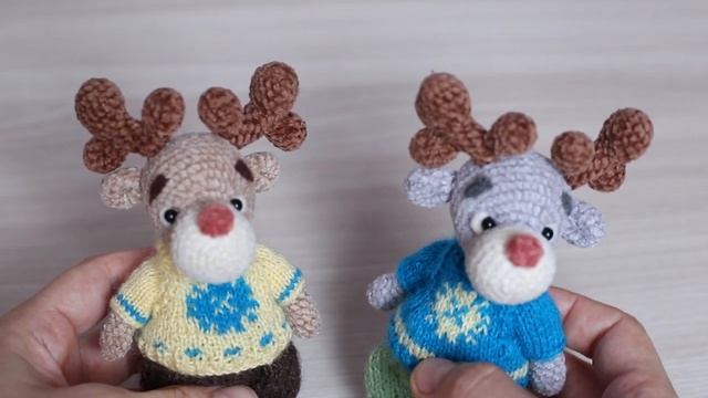 Олени из велюра и другие игрушки крючком, связанные в ноябре. смотреть онлайн
