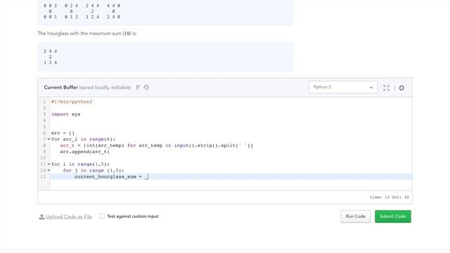 HackerRank Day 11: 2D Arrays | Python смотреть онлайн