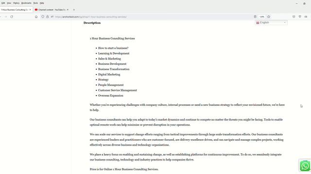 1 Hour Business Consulting Services Anchor Training Courses & Consulting Services Singapore смотреть онлайн
