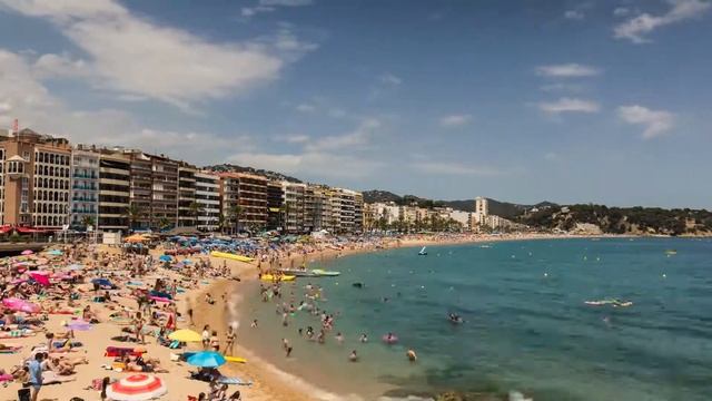 Испания | Ллорет де Мар | Центральный пляж Плайя-де-Ллорет | Таймлапс | Олег Шкуратов смотреть онлайн