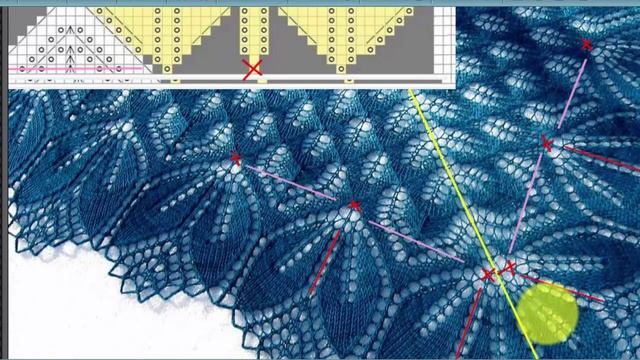 Шаль_Харуни Еще раз о кайме шали Харуни - переход от схемы А к схеме В.В #ЛюдмилаТен