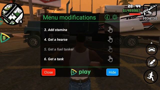 GTA SAN ANDREAS ANDROID MOD MENU (5 PLAY) + DOWNLOAD смотреть онлайн