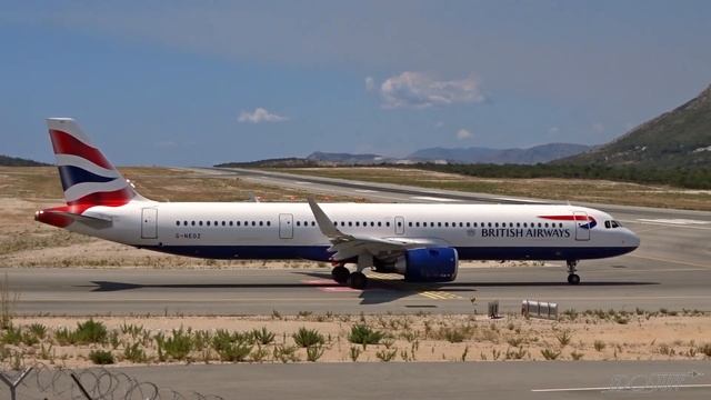 Friendly British Airways Pilot - Airbus A321NX G-NEOZ Takeoff - Dubrovnik Airport DBV/LDDU смотреть онлайн