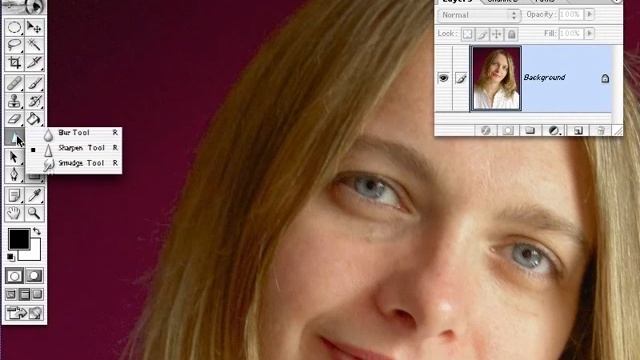 Photoshop 7 Tutorial - Blur Tool смотреть онлайн