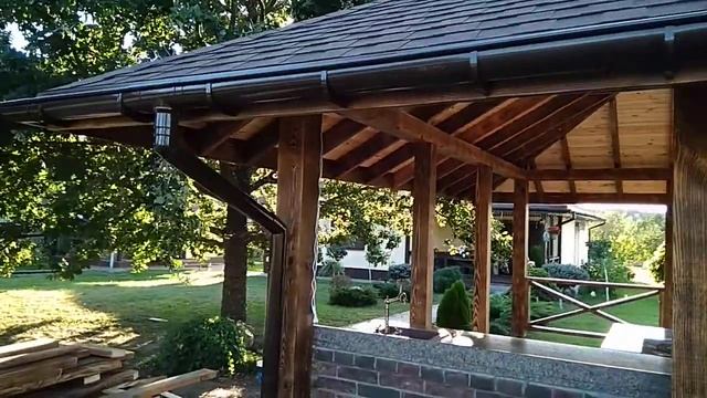 Шикарная беседка с печкой. Печной комплекс помпейка с мангалом, варочной плитой и коптилка.