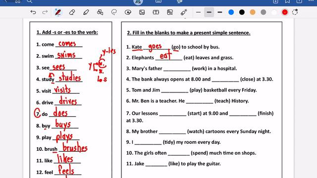 เฉลย Worksheet Present Simple Tense смотреть онлайн