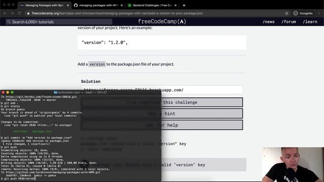 Add a Version to Your package.json - Managing Packages with Npm - Free Code Camp смотреть онлайн
