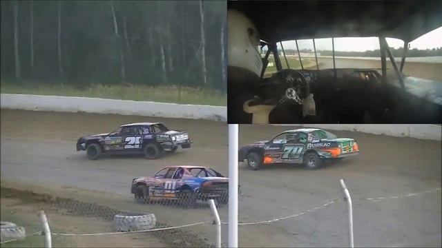 Dual camera GCS 7-1-12 Street Stock Feature with in car camera. смотреть онлайн