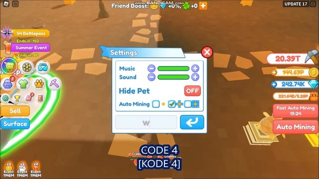 *NEW UPDATE CODES* [UPD 17] Clicker Mining Simulator ROBLOX | July 14, 2023 смотреть онлайн