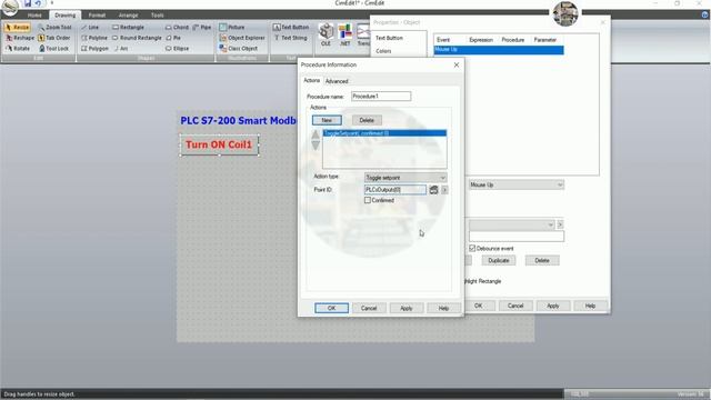 PLC S7 200 Smart connect with SCADA Cimplicity HMI via Modbus TCP смотреть онлайн