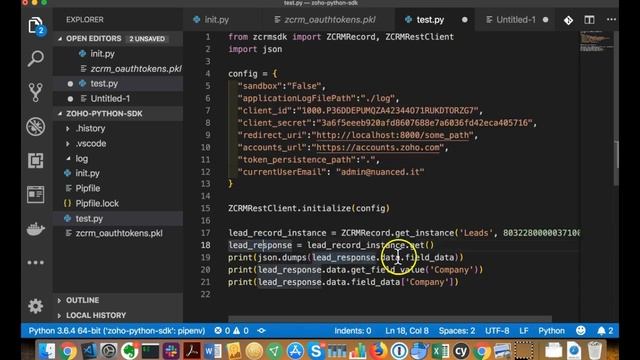 Using the Zoho CRM Python SDK to access data via API v2 смотреть онлайн