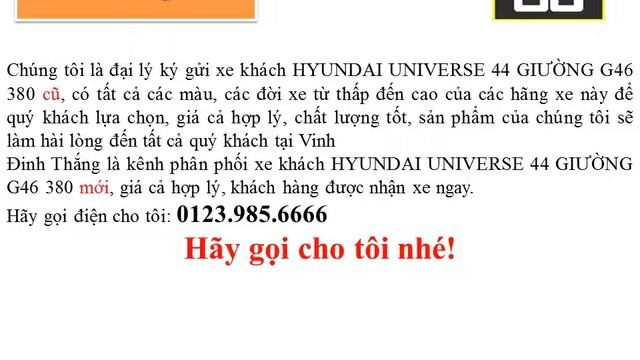 Mua, bán ô tô mới-cũ xe khách HYUNDAI UNIVERSE 44 GIƯỜNG tại Vinh (01239856666) смотреть онлайн