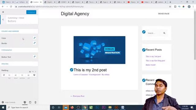 Website designing course: Lesson 7 (wordpress theme Astra Install customize & settings ) смотреть онлайн