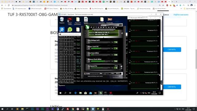 RX 5700 XT ASUS TUF Gaming X3 худшая видеокарта для майнинга в 2020 или что может карта "С коробки" смотреть онлайн