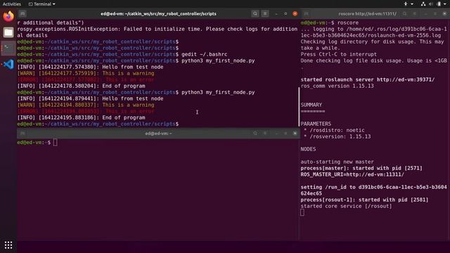 Write a ROS Node with Python - ROS Tutorial 5 (ROS1) смотреть онлайн