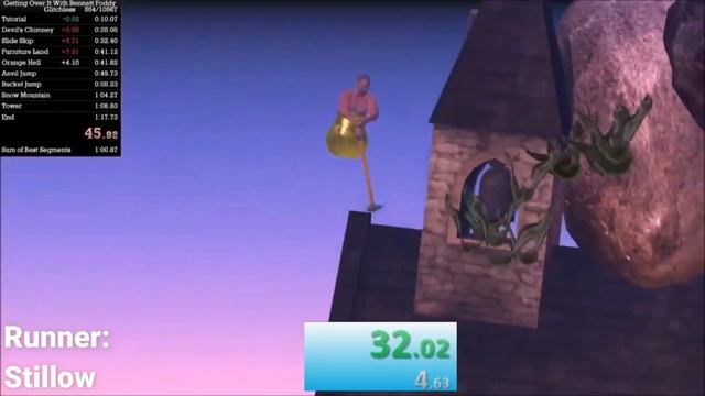 Getting Over It CSR in 58 seconds (Community Segmented Run) смотреть онлайн