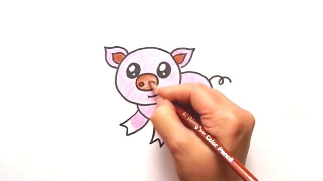 Как Нарисовать Свинку?Нарисовать Поросенка?Простые Рисунки?How to Draw a Piggy смотреть онлайн