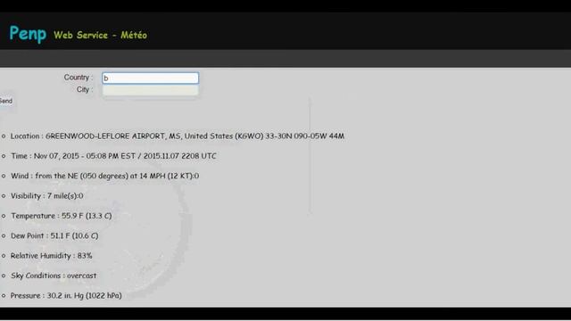Php webService - Client Soap (Weather) - Application Code Source - смотреть онлайн