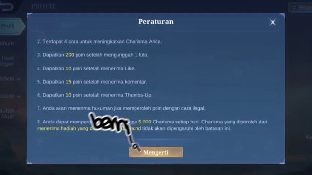 Solusi untuk charisma yang tidak masuk mobile legends смотреть онлайн