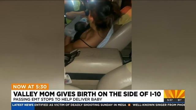 Mom gives birth to baby boy on side of Interstate 10 in Phoenx смотреть онлайн